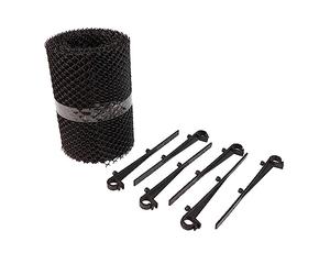 Windhager 07125 Housse de Protection pour gouttière, Protection pour gouttière, Grille de Protection pour gouttière, avec Clips de Fixation 6 m, Noir