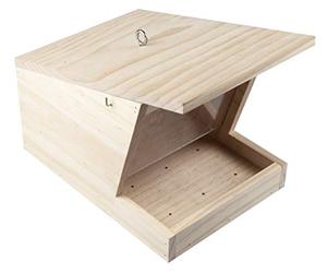 Windhager 07444 Silo Mangeoire pour Oiseaux - Toit en Appentis XL, Nichoir, Capacité d'Environ 3 L, Bois