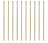 Windhager 89134 Lot de 10 Tuteurs en Acier Aspect Bambou pour Plantes grimpantes Marron 120 cm