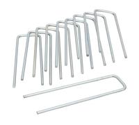 Windhager Agrafes Métalliques 10 Pièces, Ancrage au Sol, Chevilles de Fixation, galvanisé, 4 x 14cm x Ø 4mm, 06299