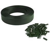 Windhager Lamelles d‘Occultation Verticales Livingston, Film de clôture, Pare-Vue pour clôture, Clôture à barreaux, Grillages à Double Barre pour clôture, 50 m x 4,6 cm, Vert, 07076