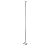 Windhager Basic - Kit de Voile d'ombrage - Poteau de Voile d'ombrage - Mât en Acier - Barre de Support pour Voile d'ombrage - Inoxydable - Hauteur de mât Max. 240 cm