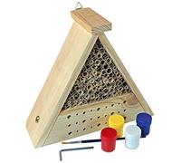 Windhager Bee 06944 Hôtel à Insectes, kit de Construction, hôtel d'abeilles, Maison à Insectes, nichoir, avec kit de Peinture à Peindre