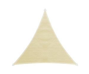 Windhager Capri 10747 Auvent Triangulaire isocèle de Protection Solaire pour Jardin et terrasse Résistant aux UV et aux intempéries Champagne 4 x 4 m
