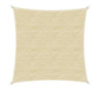 Windhager Capri 10753 Voile d'ombrage carrée 4 x 4 m (Isotherme) Protection Solaire pour Jardin et terrasse Résistant aux UV et aux intempéries Champagne
