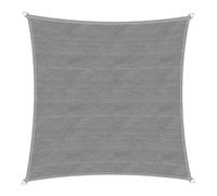 Windhager Capri 10755 Voile d'ombrage carré 4 x 4 m (isocèle) Protection Solaire pour Jardin et terrasse Résistant aux UV et aux intempéries Gris