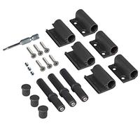 Windhager Charnières en aluminium, charnières en aluminium pour fenêtres et portes anti-insectes, charnières et accessoires, 3 pièces, anthracite, 03555