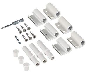 Windhager charnières en aluminium pour portes - blanc - lot de 3