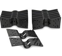 Windhager Clips universels 06192 - Clip spécial Brise-Vue - Fixation pour Panneau de clôture - 24 pièces - Noir