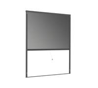 Windhager Cool Protection Solaire pour fenêtre Enroulable à Suspendre, avec Cadre en Aluminium, Protection Contre la Chaleur, Anti-moustiques, kit de Bricolage 130 x 160 cm, Anthracite