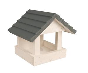 Windhager Feldberg Mangeoire à Oiseaux en Bois de pin à Suspendre Style Maison de Campagne Résistant aux intempéries Durable 3 côtés 20,50 x 21 x 23,50 cm