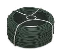Windhager Fil de jardin, fil pour fleurs, fil d'attache, fil pour plantes, fil pour bricolage, galvanisé et gainé, vert, 60 m x 1,4 mm
