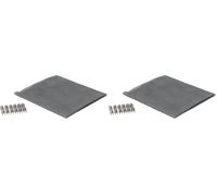 Windhager Grillage pour Cache Soupirail, Protection pour puits de Lumière en Fibre de Verre, 60 x 135 cm, Gris (Lot de 2)