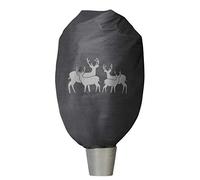 Windhager Housse d´hivernage motif de cerf XXL, protection contre le froid, protection antigel, polaire de jardin, housse polaire, taille XXL, 1,4 x 2 m, anthracite, 07397