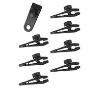 Windhager Lot de 8 Clips de Fixation pour bâche, Tente, bâche en Tissu, Noir, 8,3 x 2,6 x 2,8 cm, 07010