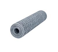 Windhager Maille hexagonale Triple Torsion galvanisée, Grillage Hexagonal, clôture en Fil de Fer pour Lapins et Poules, Couverture de gouttières, Maille 25 mm, 10 x 1 m x 0,8 mm 70025