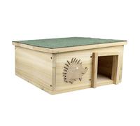 Windhager mangeoire pour hérisson - kit de Construction en Bois Massif - Maison pour hérisson - avec Toit Amovible - Quartier d'hiver et de Couchage pour hérissons - 40 x 40 x 19 cm - certifié FSC