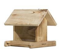 Windhager Mangeoire pour Oiseaux Garden - Silo à Nourriture, Poulailler, Distributeur de Nourriture - 06911, 24 x 24 x 19, Naturel flammé