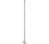 Windhager Basic - Kit de Voile d'ombrage - Poteau de Voile d'ombrage - Mât en Acier - Barre de Support pour Voile d'ombrage - Inoxydable - Hauteur de mât Max. 240 cm