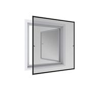 Windhager Moustiquaire Cadre Fixe Pour Fenetres Expert, Pare-moustiquaires Cadres en aluminium pour fenêtres, 100 x 120 cm, anthracite, 03996