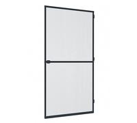 Windhager Moustiquaire de Porte Plus Cadre tendeur, Cadre pour Portes Battantes, 100 x 210 cm, anthracite, 04307