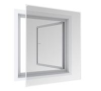 Windhager Moustiquaire fenêtre magnétique, 100x120 cm, blanc, cadre aimanté sans perçage, maille fibre de verre résistante, recoupable, montage facile pour fenêtres standard, 04300