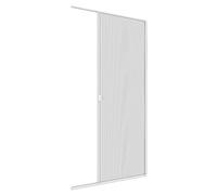 Windhager moustiquaire porte plissée 120 x 240 cm blanc, protection anti insectes pour porte terrasse et balcon, cadre aluminium recoupable, fermeture magnétique, installation sans perçage, 03955