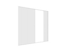 Windhager Moustiquaire porte plissée 240 x 240 cm, rideau anti-insectes moustiques, installation facile sans perçage, passage libre pour porte balcon ou terrasse, blanc, 03959
