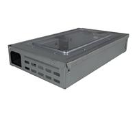 Windhager Piège Vivant Multiple, en Acier, 26,5x16x5 cm, Capture Humane de Plusieurs Souris, 2 entrées avec Fermeture Automatique, fenêtre de contrôle, réutilisable & Facile à Vider, 05087