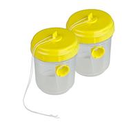 Windhager Pièges à Guêpes & à Mouches Duo, Piège à frelons à Suspendre, Transparent, Maximum 200 ML, 03115