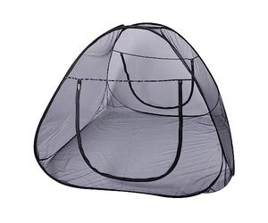 Windhager Pop-UP Grande moustiquaire pour lit Double, Filet de Camping, Anti-Insectes, Filet de lit, 180 x 200 cm, Anthracite