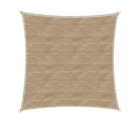 Windhager Segel 10758 Capri Voile d'ombrage carré 5 x 5 m (Pieds synthétiques) Protection Solaire pour Jardin et terrasse Résistant aux UV et aux intempéries