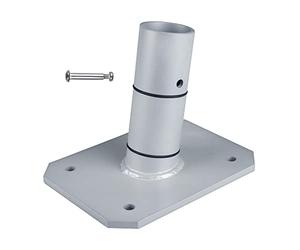 Windhager Support de terrasse de qualité supérieure, Fixation pour Voile d'ombrage, Support pour Voile, mât d'ombrage, résistant aux intempéries 10708, Acier galvanisé.