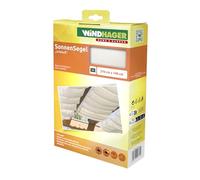 Windhager Voile d'ombrage Coulissante sur Câbles, Voile Pare-Soleil pour la Technique de Tension de Corde, Idéale pour Pergola Ou Véranda, 2, 7 x 1, 4 m, uni Blanc, 10874