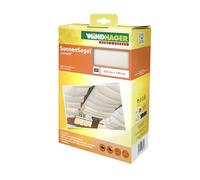 Windhager Voile d’ombrage pour système de câbles 420 x 140 cm Blanc, Protection Solaire pour Balcon, terrasse et Jardin, Toile d’ombrage rectangulaire résistante aux UV, Installation Facile, 10872