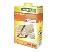Windhager Voile d'ombrage 420x140 cm pour Installation par Cordage, Protection Solaire terrasse et Jardin, Tissu résistant aux UV et intempéries, Facile à Tendre et Ajuster, Couleur Sable, 10878