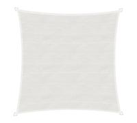 Windhager Voile d'ombrage Capri | Blanc | Carré | Tissu HDPE Enduit | 5 x 5 m, 225 g/m² | Protection Solaire pour terrasse, Balcon ou Piscine | Corde de Fixation Incluse | indéchirable, Lavable