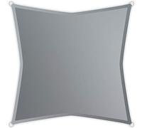Windhager Voile d'ombrage Sunsail Riviera, carré 3, 6 x 3, 6 m, Protection UV, Résistant aux Intempéries, Hydrofuge, Gris Argent, 10891