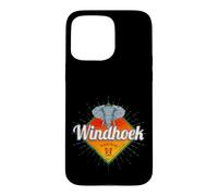 Windhoek Namibie Rétro Éléphant Vintage Afrique Souvenir Coque pour iPhone 15 Pro Max