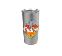 Windhoek Namibie Rétro Éléphant Vintage Afrique Souvenir Gobelet isotherme en acier inoxydable double paroi