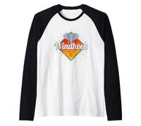 Windhoek Namibie Rétro Éléphant Vintage Afrique Souvenir Manche Raglan