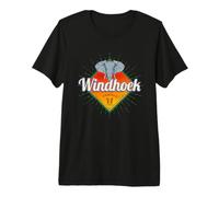 Windhoek Namibie Rétro Éléphant Vintage Afrique Souvenir T-Shirt Haut de Gamme
