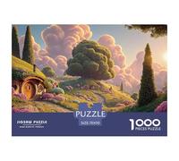 Winding Path 1000 Piece Papier Premium Puzzle Fantasy Cottage Stimulant Jigsaw Jouet Éducatif pour Adultes 70x50cm/1000pcs
