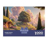 Winding Path 1000 Pièces Découpe Précise Puzzle Fantasy Cottage Vibrant Jigsaw Déco Maison pour Enfants 52x38cm/1000pcs