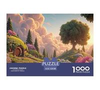 Winding Path 1000 Pièces Puzzles Fantasy Cottage Défiant Et Éducatif Puzzle pour Adultes Et Enfants Jeu Créatif 52x38cm/1000pcs