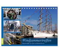 Windjammertreffen - Segelschiffe zu Gast in Bremerhaven (Tischkalender 2026 DIN A5 quer), CALVENDO Monatskalender: Die Sail in Bremerhaven lädt ... Segelschiffstypen sind hier zu sehen!