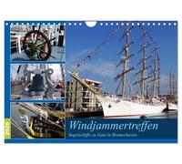 Windjammertreffen - Segelschiffe zu Gast in Bremerhaven (Wandkalender 2026 DIN A4 quer), CALVENDO Monatskalender: Die Sail in Bremerhaven lädt ... Segelschiffstypen sind hier zu sehen!