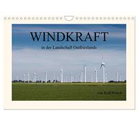 Windkraft in der Landschaft Ostfrieslands (Wandkalender 2026 DIN A4 quer), CALVENDO Monatskalender: Der Fotograf Rolf Pötsch zeigt hier in dreizehn ... in der ostfriesischen Landschaft.