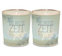 Windlicht + Teelicht Die beste Zeit ist jetzt