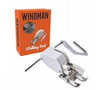 Windman Even Feed Pied presseur à bout ouvert avec guide de matelassage pour coutures à rayures, plaids, tissus multicouches pour la plupart des machines à coudre à tige basse Brother Singer Janome